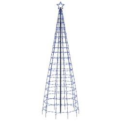 Sapin de Noël à LED avec pointes 570 LED bleu 300 cm 