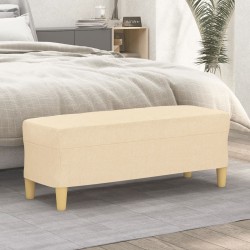 Banc Crème 100x35x41 cm Tissu 