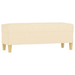 Banc Crème 100x35x41 cm Tissu 