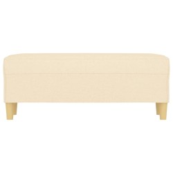 Banc Crème 100x35x41 cm Tissu 