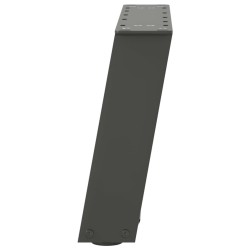Pieds de table basse en U, 2 pièces, anthracite, 50 x (30-31) cm, acier 