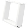 Pieds de table basse en U, 2 pièces, blanc, 50 x (30-31) cm, acier 