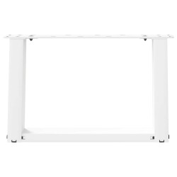 Pieds de table basse en U, 2 pièces, blanc, 50 x (30-31) cm, acier 