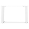 Pieds de table basse en U, 2 pièces, blanc, 50 x (30-31) cm, acier 