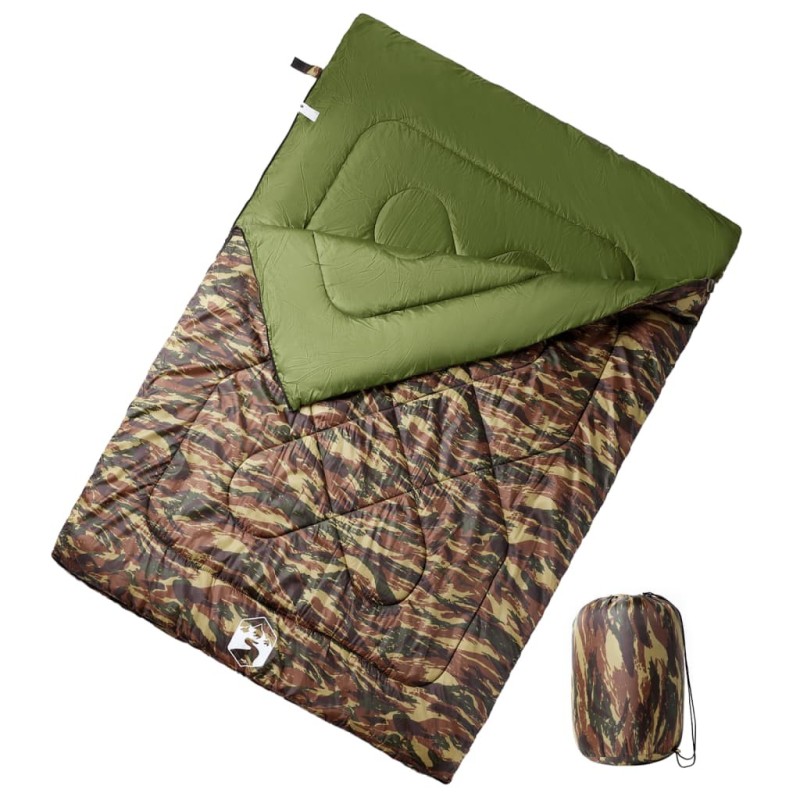 Sac de couchage double et oreillers adultes camping 3-4 saisons 
