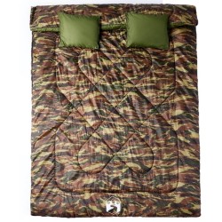 Sac de couchage double et oreillers adultes camping 3-4 saisons 
