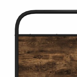 Tête de lit chêne fumé 200 cm acier et bois d'ingénierie 