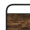 Tête de lit chêne fumé 200 cm acier et bois d'ingénierie 