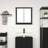 Armoire murale de salle de bain miroir chêne noir 60x21x60 cm 