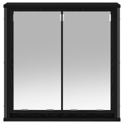 Armoire murale de salle de bain miroir chêne noir 60x21x60 cm 