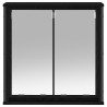 Armoire murale de salle de bain miroir chêne noir 60x21x60 cm 