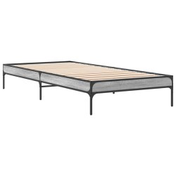 Cadre de lit sans matelas sonoma gris 100x200 cm 