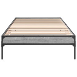 Cadre de lit sans matelas sonoma gris 100x200 cm 