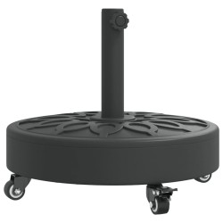 Base de parasol avec roues pour mâts Ø38 / 48 mm 27 kg rond 