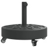 Base de parasol avec roues pour mâts Ø38 / 48 mm 27 kg rond 