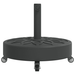 Base de parasol avec roues pour mâts Ø38 / 48 mm 27 kg rond 