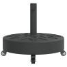 Base de parasol avec roues pour mâts Ø38 / 48 mm 27 kg rond 