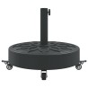 Base de parasol avec roues pour mâts Ø38 / 48 mm 27 kg rond 
