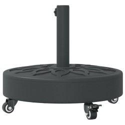 Base de parasol avec roues pour mâts Ø38 / 48 mm 27 kg rond 