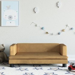 Canapé pour enfants marron 80x45x30 cm velours 