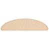 Tapis de marches d'escalier 15 pcs Crème 65x21x4 cm 