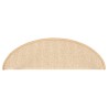 Tapis de marches d'escalier 15 pcs Crème 65x21x4 cm 
