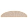 Tapis de marches d'escalier 15 pcs Blanc et marron 65x21x4 cm 