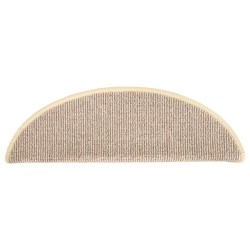 Tapis de marches d'escalier 15 pcs Blanc et marron 65x21x4 cm 