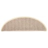 Tapis de marches d'escalier 15 pcs Blanc et marron 65x21x4 cm 