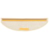 Tapis de marches d'escalier 15 pcs Blanc et marron 65x21x4 cm 