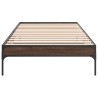 Cadre de lit sans matelas chêne marron 100x200 cm 