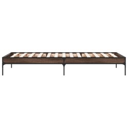 Cadre de lit sans matelas chêne marron 100x200 cm 