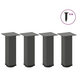 Pieds de table basse 4 pièces Anthracite 30-32 cm Acier 