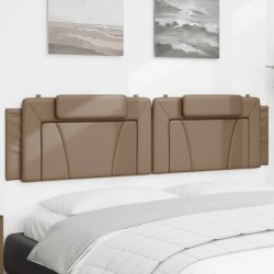 Coussin de tête de lit cappuccino 200 cm similicuir 