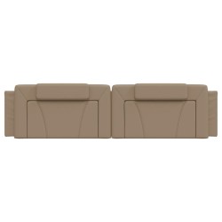 Coussin de tête de lit cappuccino 200 cm similicuir 
