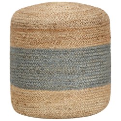 Pouf fait à la main Vert olive 40 x 45 cm Jute  