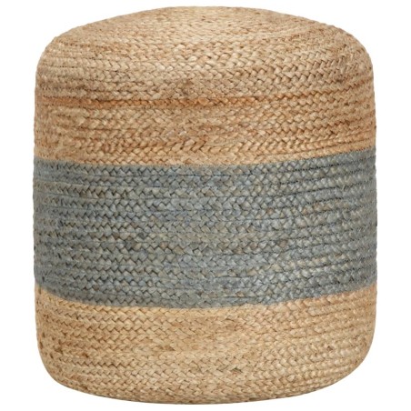 Pouf fait à la main Vert olive 40 x 45 cm Jute  