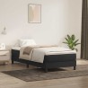 Sommier à lattes de lit sans matelas noir 100x210 cm velours 