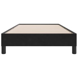 Sommier à lattes de lit sans matelas noir 100x210 cm velours 