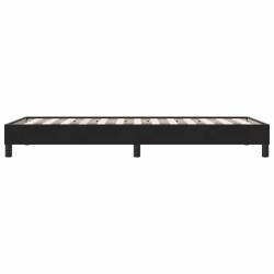 Sommier à lattes de lit sans matelas noir 100x210 cm velours 
