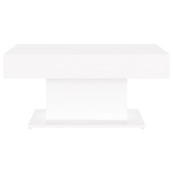 Table basse blanc 96x50x45 cm bois d'ingénierie 