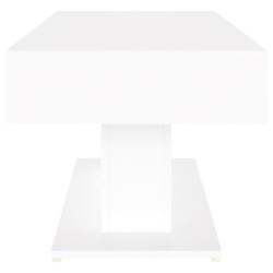 Table basse blanc 96x50x45 cm bois d'ingénierie 