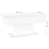 Table basse blanc 96x50x45 cm bois d'ingénierie 