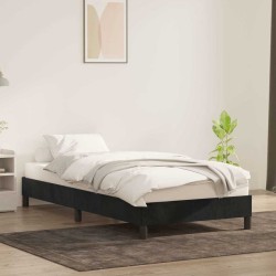 Cadre de lit sans matelas noir 100x210 cm velours 