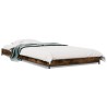 Cadre de lit sans matelas chêne fumé 100x200 cm 