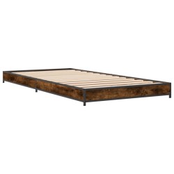 Cadre de lit sans matelas chêne fumé 100x200 cm 