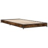 Cadre de lit sans matelas chêne fumé 100x200 cm 