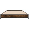 Cadre de lit sans matelas chêne fumé 100x200 cm 