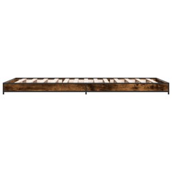 Cadre de lit sans matelas chêne fumé 100x200 cm 