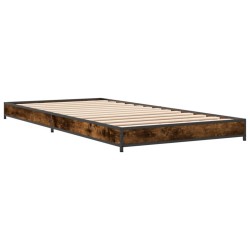 Cadre de lit sans matelas chêne fumé 100x200 cm 